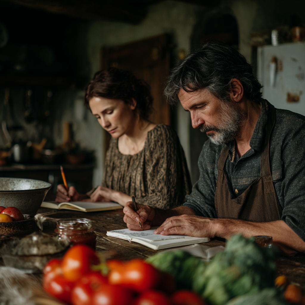 Ukrainian family of different ages drinking fresh water together outdoors, emphasizing importance of proper hydration for health and muscle function